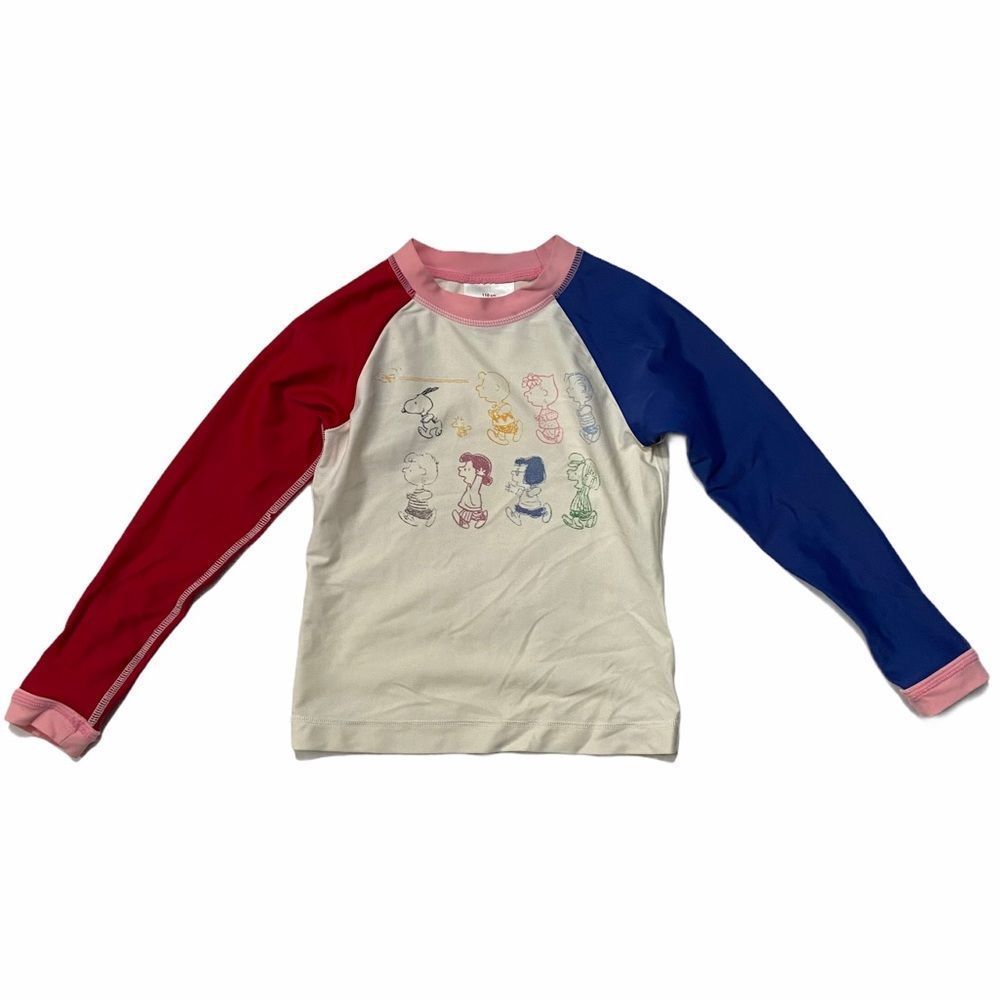 Hannah Anderson Peanut Graphic Rash guard Swim Top